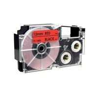 PHOVYAFI 10PCS XR12WE Label Band Compatible With KL-120 KL-60 KL-820 KL-780 Label Maker Machine(Black on Red)