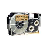 PHOVYAFI 10PCS XR12WE Label Band Compatible With KL-120 KL-60 KL-820 KL-780 Label Maker Machine(Black on Gold)