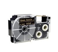 PHOVYAFI 10PCS XR12WE Label Band Compatible With KL-120 KL-60 KL-820 KL-780 Label Maker Machine(Gold on Black)
