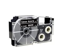 PHOVYAFI 10PCS XR12WE Label Band Compatible With KL-120 KL-60 KL-820 KL-780 Label Maker Machine(White on Black)
