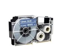 PHOVYAFI 10PCS XR12WE Label Band Compatible With KL-120 KL-60 KL-820 KL-780 Label Maker Machine(White on Blue)
