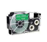 PHOVYAFI 10PCS XR12WE Label Band Compatible With KL-120 KL-60 KL-820 KL-780 Label Maker Machine(White on Green)