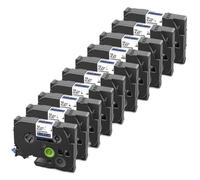 PHOVYAFI 10PK 12mm Laminated Label Tape Black On White Compatible With 231 131 431 531 631 Printer Ribbon For PTH110 Label Maker(Black on Blue)