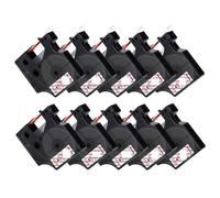 PHOVYAFI 10PK 45013 Compatible D1 Label Tape For Various LabelManager Printers 45013 45010 45018 40913 43613 In 9mm Sizes(Red on Clear)