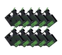 PHOVYAFI 10PK 45013 Compatible D1 Label Tape For Various LabelManager Printers 45013 45010 45018 40913 43613 In 9mm Sizes(Black on Green)