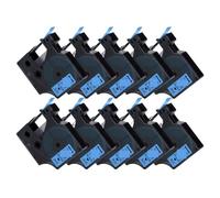 PHOVYAFI 10PK 45013 Compatible D1 Label Tape For Various LabelManager Printers 45013 45010 45018 40913 43613 In 9mm Sizes(Black on Blue)