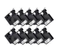 PHOVYAFI 10PK 45013 Compatible D1 Label Tape For Various LabelManager Printers 45013 45010 45018 40913 43613 In 9mm Sizes(Black on Silver)