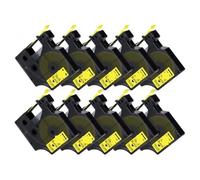 PHOVYAFI 10PK 45013 Compatible D1 Label Tape For Various LabelManager Printers 45013 45010 45018 40913 43613 In 9mm Sizes(Black on Yellow)