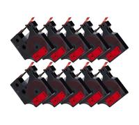 PHOVYAFI 10PK 45013 Compatible D1 Label Tape For Various LabelManager Printers 45013 45010 45018 40913 43613 In 9mm Sizes(Black on Red)