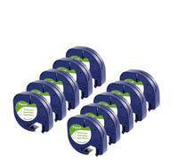 PHOVYAFI 10PK Clear Tape Refills 12mm 12267 91331 91203 Compatible With Label Machine LT-100H LT-100T And Similar Models(Paper White)
