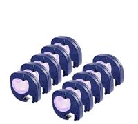 PHOVYAFI 10PK Clear Tape Refills 12mm 12267 91331 91203 Compatible With Label Machine LT-100H LT-100T And Similar Models(Black on Clear)