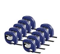 PHOVYAFI 10PK Clear Tape Refills 12mm 12267 91331 91203 Compatible With Label Machine LT-100H LT-100T And Similar Models(White on Black)
