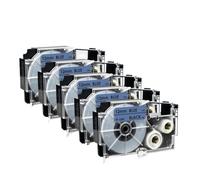 PHOVYAFI 12mm 5PK XR 12WE Compatible Label Maker Tape Black On White Replacement For KL 60 Label Machine XR12WE XR 12WE(Black on Blue)
