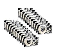 PHOVYAFI 12mm Black On White Label Tape 5~20PK XR-12WE Compatible With XR12WE Label Maker Works With KL-60 KL-120 Label Printers(20PK)