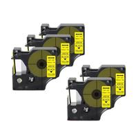 PHOVYAFI 12mm D1 45018 Label Tapes 5PCS Black On Yellow Compatible With Label Maker D1 45018 Replacement For LabelManage 280 160