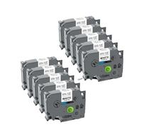 PHOVYAFI 12mm Label Tape 5/10 Pack Compatible With Tze231 Tze631 For PTH110 Label Printers(10PK Black on White)