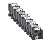 PHOVYAFI 12mm Label Tape Compatible With D1 45013 45010 45018 45024 For LabelManager 160 280 COLORPOP Label Maker 5/10pcs(10PK Black on White)