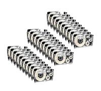 PHOVYAFI 12mm Label Tape Compatible With XR12WE Label Maker Replacement For XR-12WE KL-120 KL-60 KL-820(30PK)