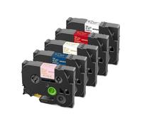 PHOVYAFI 12mm Satin Ribbon Tape 5 Pack Compatible With R231 RE34 RN34 R234 RW34 R531 Label Printers And Gift Wrapping(5PK Mixed Color)