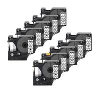 PHOVYAFI 12mm X 7m 10PK 45021 Label Tape Compatible With D1 Ribbon Cassette White On Black For LM160 280 LabelPoint 350 Printers(Black on Clear)