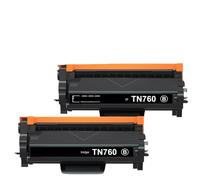 PHOVYAFI 2 Pack Compatible Toner Cartridges For TN760 Black Works With HL-L2350DW L2395DW L2390DW L2370DW Printers