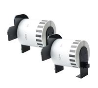 PHOVYAFI 2 Rolls DK-22212 62mm By 15.24m Continuous Label Tape Compatible With Transferable Rubber And Paper