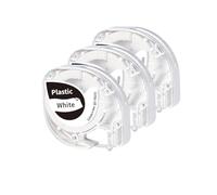 PHOVYAFI 3pcs 12mmx4m Waterproof Label Tape For Labeling Machines Compatible With LT 100h Labeller And P12 Pro(Black on White)