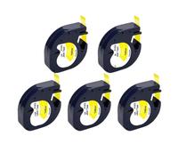 PHOVYAFI 5/10PK Compatible Label Tape For 12mm LT-100H Label Maker Models 91201 91202 12267 91222 91332 91200 91203(Plastic Yellow)