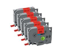 PHOVYAFI 5 Pack 12mm Compatible Label Tape For TZE231 TZ231 Black On White Yellow For PTH110 Label Maker(Black on Red)