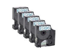 PHOVYAFI 5 Pack 12mm D1 Label Tape Compatible With LabelManager 160 280 260D Models For 45010 45013 45016 45021 45022 45023 Printers(Blue on Clear)