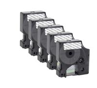 PHOVYAFI 5 Pack 12mm D1 Label Tape Compatible With LabelManager 160 280 260D Models For 45010 45013 45016 45021 45022 45023 Printers(White on Clear)