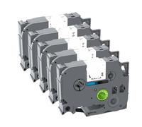 PHOVYAFI 5 Pack FX231 Label Tape Compatible With Flexible Tape Tze-FX231 FX221 211 241 251 FX631 For Label Printers(Black on White)