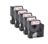 PHOVYAFI 5Pcs 12mm D1 Label Tape Compatible With LabelManager 160 280 Reference 45013 45010 45018 45023 45024 Label Cartridge(5PK Red on White)