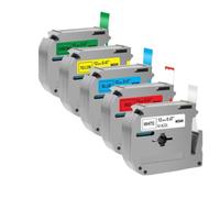 PHOVYAFI 5Pcs Adhesive Label Tape Compatible With MK-231 M-K231 MK-131 For PT-70 PT-80 Label Printers(5PK 5Mixed Color)