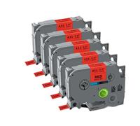 PHOVYAFI 5Pcs Compatible TZe231 Tape 12mm Black On White For PT-H110 Label Makers Available(Black on Red)