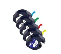 PHOVYAFI 5PCS Compatible White Label Tape 12mm Plastic LT Tape For LT-100H LT100H Label(5Mixed Colors)