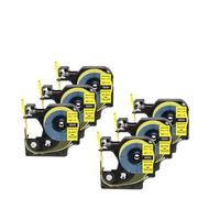 PHOVYAFI 6 Shrink Wrap Tubes Compatible With Label Refurbish Bal 37 6 Pieces 6/9mm Models 18053 18054 18051 18052(9mm Black on Yellow)