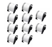 PHOVYAFI 62mm X 30.48m Thermal Paper Roll DK-2205 5/10 For Compatible With QL-500 500A 550 560 700 570VM 800N 600TD Labels(10 Rolls)