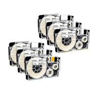 PHOVYAFI 6pk XR-9WE XR-9W Compatible Labels Black On White 9mm For Label Printers Adhesion Works With XR-9WE Cartridges