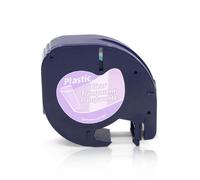 PHOVYAFI 91200 Compatible Tape 12mm Black On White For Label LT100H 91203 Labeling Machine(Black on Clear)