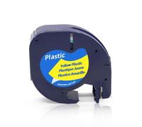 PHOVYAFI 91200 Compatible Tape 12mm Black On White For Label LT100H 91203 Labeling Machine(Black on Yellow)