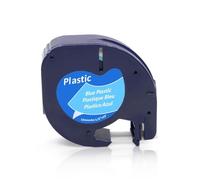 PHOVYAFI 91200 Compatible Tape 12mm Black On White For Label LT100H 91203 Labeling Machine(Black on Blue)