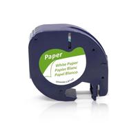 PHOVYAFI 91200 Compatible Tape 12mm Black On White For Label LT100H 91203 Labeling Machine(White Paper)