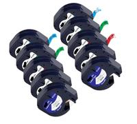 PHOVYAFI 91201 Compatible Label Tape 12mm Plastic LT Tape For LT100H Label Printer Available In 5pcs Or 10pcs Options(10PK 5Mixed Colors)