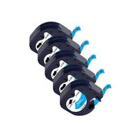 PHOVYAFI 91201 Compatible Label Tape 12mm Plastic LT Tape For LT100H Label Printer Available In 5pcs Or 10pcs Options(5PK Black on Blue)