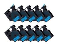 PHOVYAFI 9mm 10PK Tape Compatible With D1 Label Tape Models 40910 40919 For Label Maker LabelManager 160 280(Black on Blue)