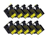 PHOVYAFI 9mm 10PK Tape Compatible With D1 Label Tape Models 40910 40919 For Label Maker LabelManager 160 280(Black on Yellow)