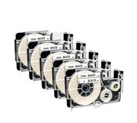 PHOVYAFI 9mm 5PK Label Tape Compatible With XR9WE Printers Black On White Ribbon Works With KL-120 Labeler