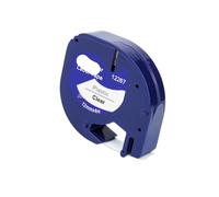 PHOVYAFI Compatible 12mm Label Tape For LT-100H LT100T Label Maker 91201 91205 10Pcs(Black on Clear)
