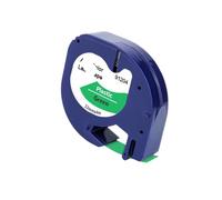 PHOVYAFI Compatible 12mm Label Tape For LT-100H LT100T Label Maker 91201 91205 10Pcs(Black on Green)